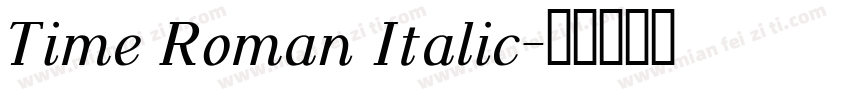 Time Roman Italic字体转换